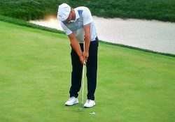 Bryson Dechambeau taps in for victory last week in the First Round of the FedEx Cup Playoffs